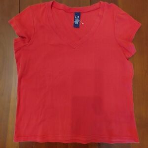 GAP Bright Red V-Neck Tee US XL (279)